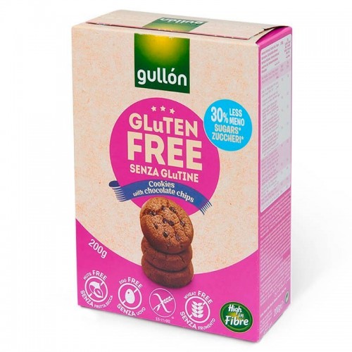 Злакове печиво "Gullons Cookies de cacao chocolate SiN GLuTEN",200 г